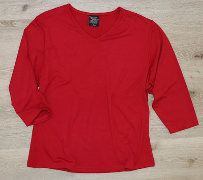 Clearance Women's Bamboo Viscose/Cotton V-Necks 3/4 Sleeve T-Shirt by Spun Bamboo – product view 7