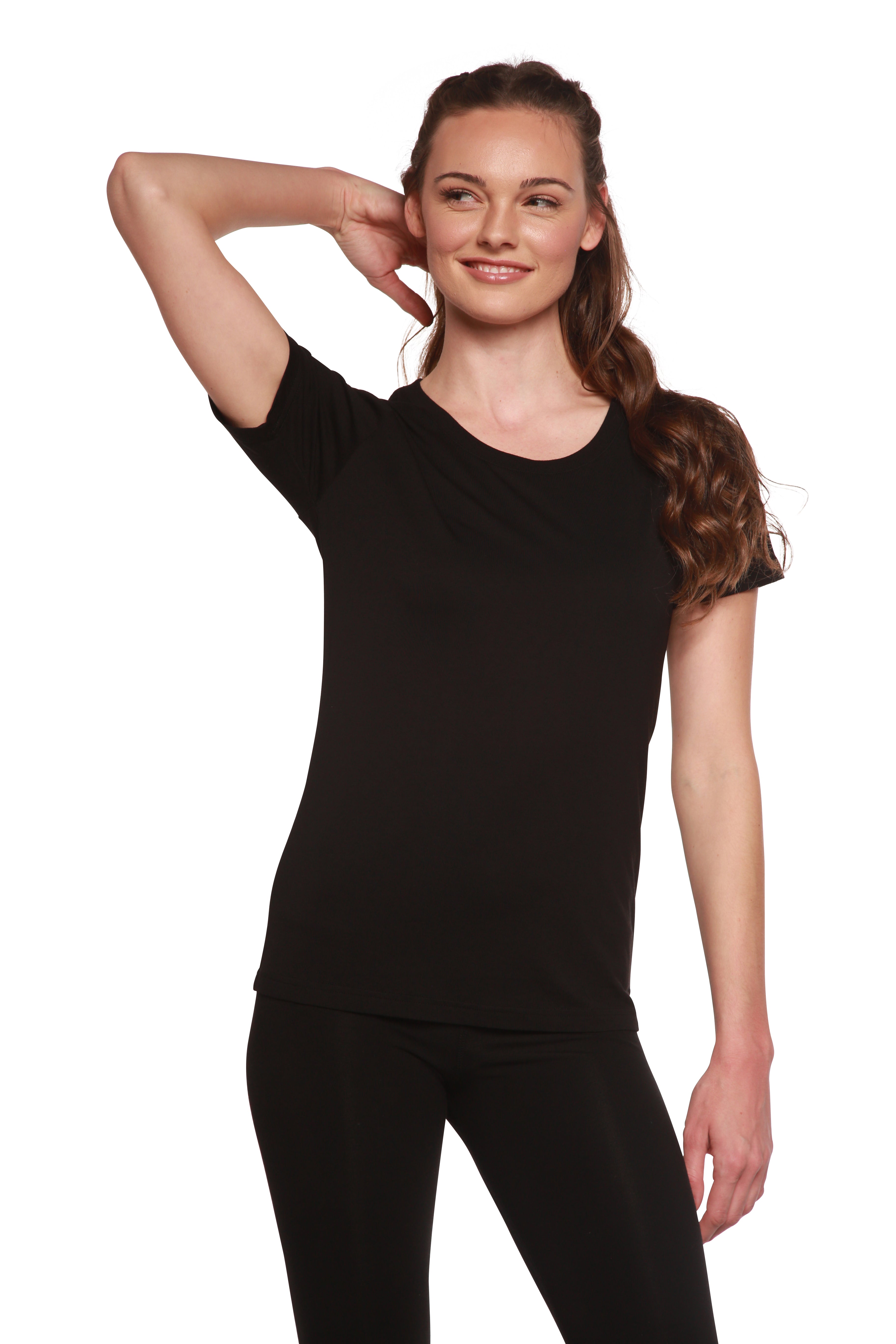 Women's Bamboo/Cotton Short Sleeve Scoop Neck T-Shirt by Spun Bamboo – product view 6